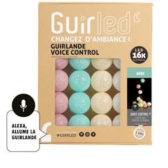 Guirlande lumineuse wifi boules coton LED USB - Commande Vocale - Maison connectée - Amazon Alexa & Google Assistant -  16 boules  - vertbaudet enfant