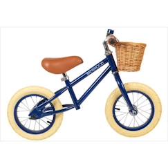 Jouet-Jeux de plein air-Tricycles, draisiennes et trottinettes-Draisiennes-Draisienne - BANWOOD - First Go - Cadre en acier - Roues 12'' - Bleu marine