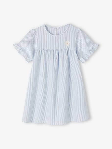 Fille-Chemise de nuit en popeline légère rayée