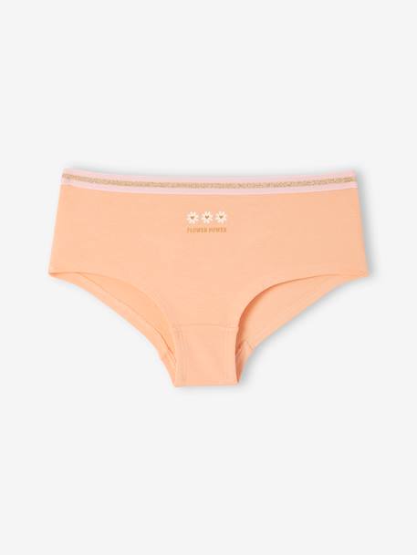 Lot de 7 shorties fleurs fille en coton bio rose 5 - vertbaudet enfant 