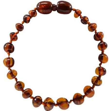 Bracelet d'ambre - Bébé/Nourrisson -Cognac -Soulage les poussées dentaires -Pierres naturelles -Idée cadeau -Puériculture - Bienfait MARRON 1 - vertbaudet enfant 