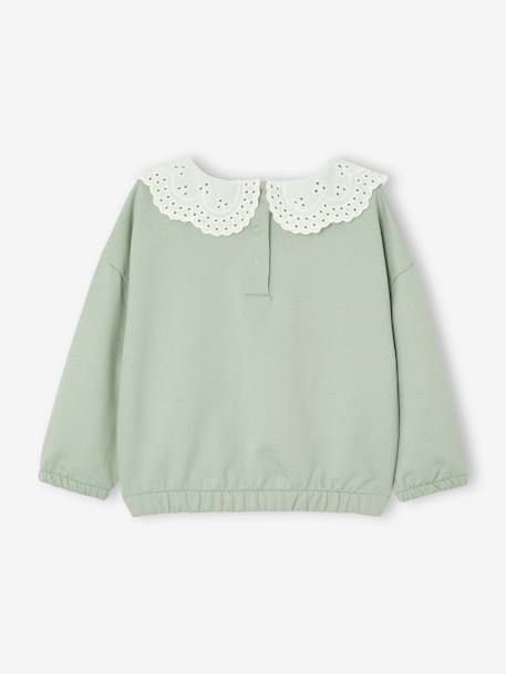 Sweat col brodé bébé personnalisable caramel+vert sauge 7 - vertbaudet enfant 