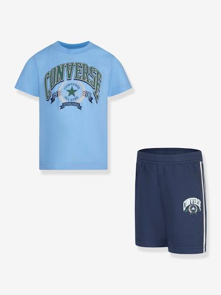 Ensemble short et t-shirt garçon CONVERSE marine 1 - vertbaudet enfant 