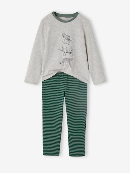 Lot de 2 pyjamas 'jungle' garçon vert 6 - vertbaudet enfant 