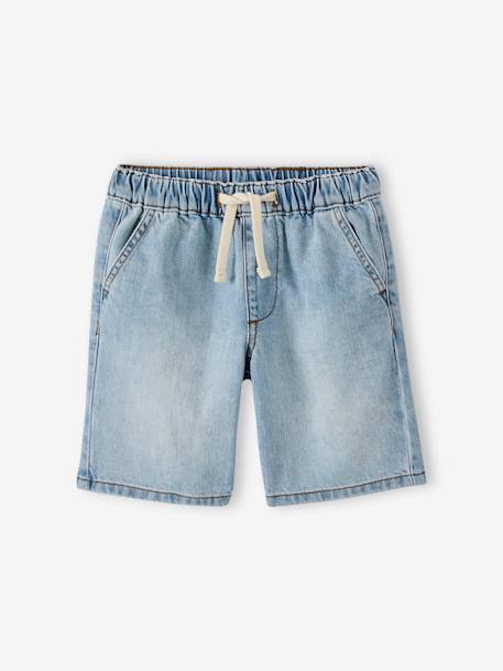 Bermuda en jean facile à enfiler garçon double stone+stone 4 - vertbaudet enfant 