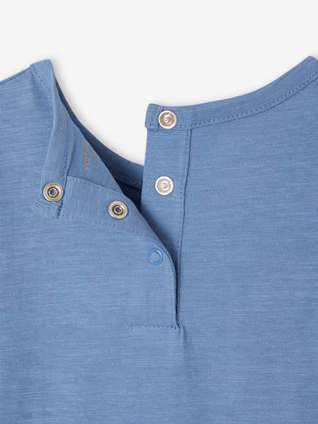 T-shirt 'paradis' bébé manches courtes bleu+écru 3 - vertbaudet enfant 