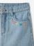 Jupe en jean brodée fleurs fille denim bleached 3 - vertbaudet enfant 