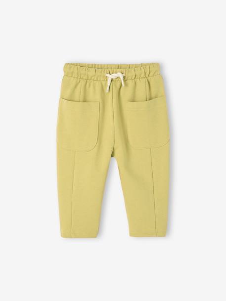 Pantalon en molleton bébé taille élastiquée jaune 1 - vertbaudet enfant 