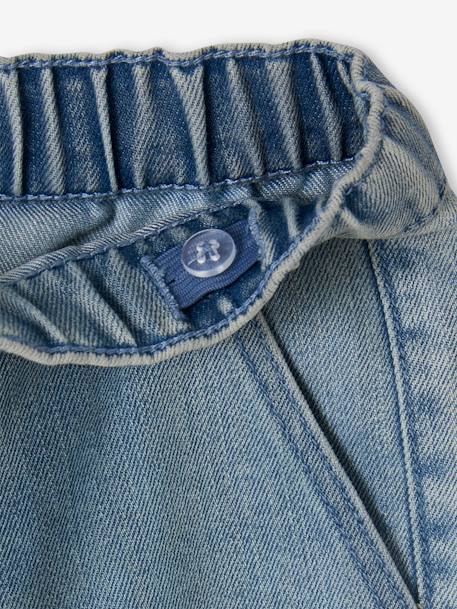 Pantacourt en denim indestructible retroussable en bermuda garçon double stone 10 - vertbaudet enfant 