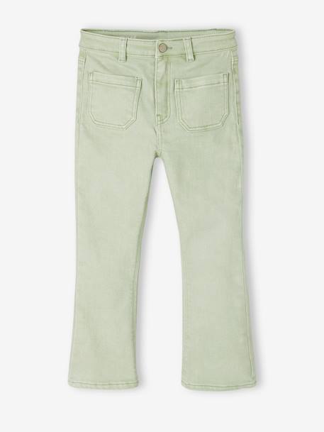 Pantalon évasé fille rose pâle+vert amande 4 - vertbaudet enfant 