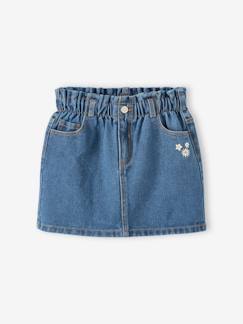 -Jupe en jean style paperbag fille