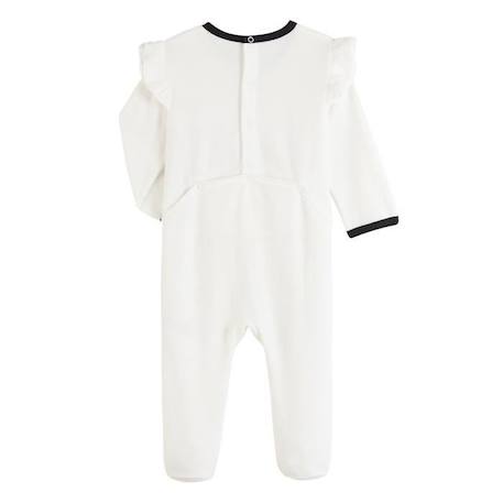 Pyjama bébé en velours Bulle BLANC 2 - vertbaudet enfant 