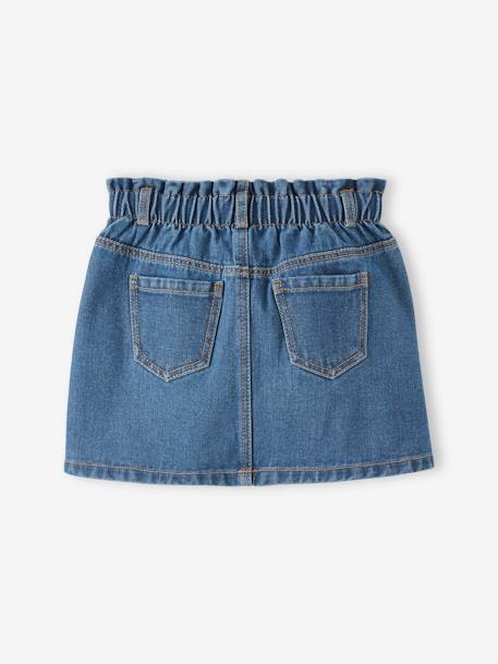 Jupe en jean style paperbag fille stone 2 - vertbaudet enfant 