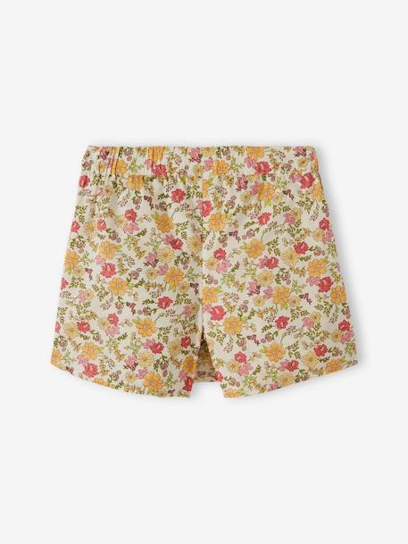 Jupe-short imprimée fille orange imprimé+vert sapin 2 - vertbaudet enfant 