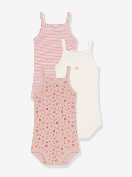 Lot 3 bodies bretelles PETIT BATEAU  - vertbaudet enfant