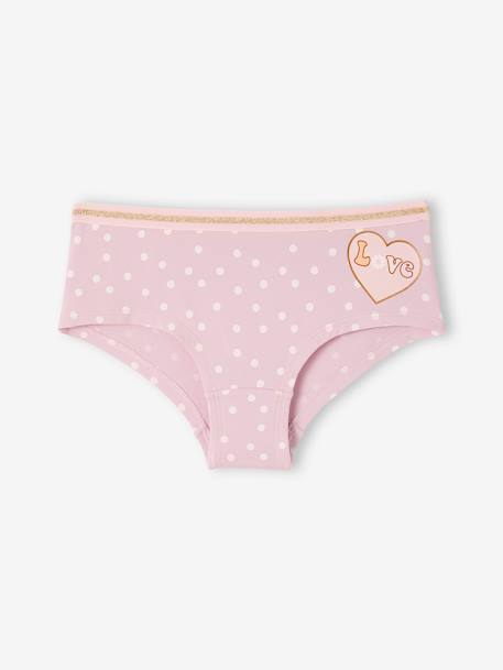 Lot de 7 shorties fleurs fille en coton bio rose 3 - vertbaudet enfant 