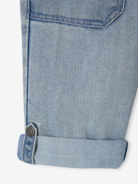 Pantacourt en denim indestructible retroussable en bermuda garçon double stone 9 - vertbaudet enfant 