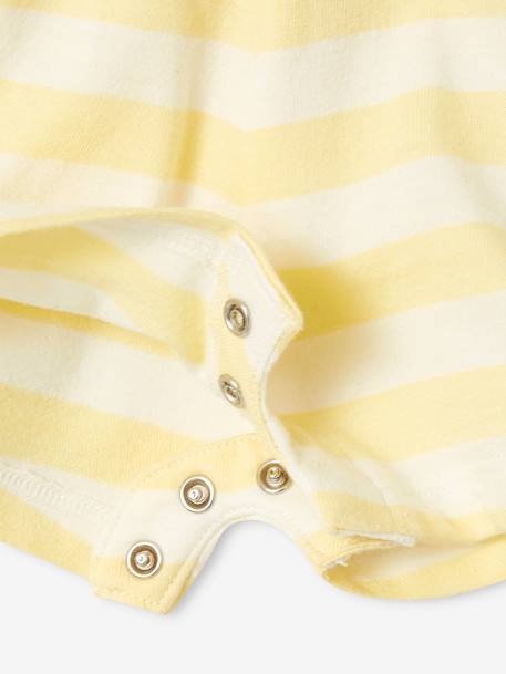 Combishort Basics bébé rayé jaune 3 - vertbaudet enfant 