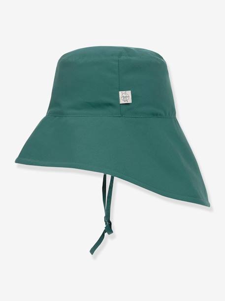 Chapeau de soleil protège nuque anti-UV LÄSSIG écru+rose poudré+vert 10 - vertbaudet enfant 