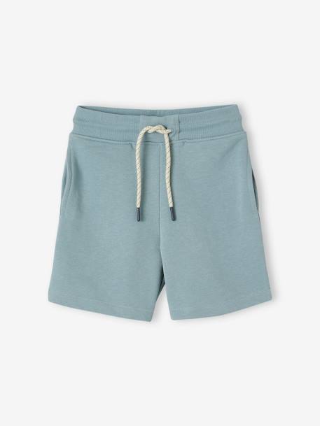 Ensemble sport sweat et short garçon blanc chiné+vert d'eau 12 - vertbaudet enfant 