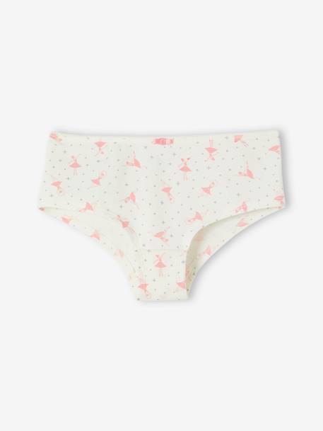 Lot de 4 shorties ballerine fille en coton bio écru 5 - vertbaudet enfant 