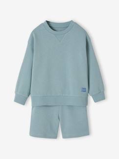 Ensemble sport sweat et short garçon  - vertbaudet enfant