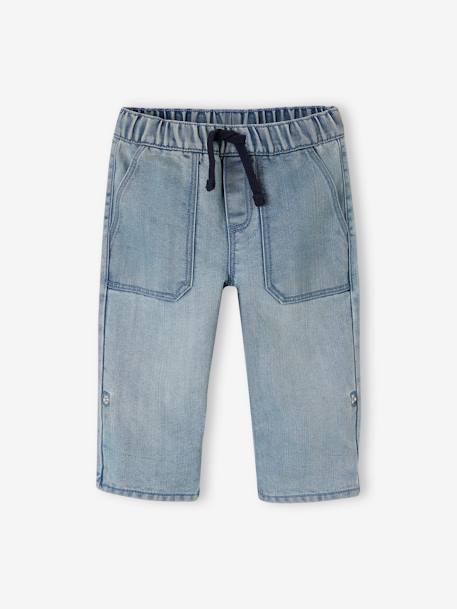 Pantacourt en denim indestructible retroussable en bermuda garçon double stone 2 - vertbaudet enfant 