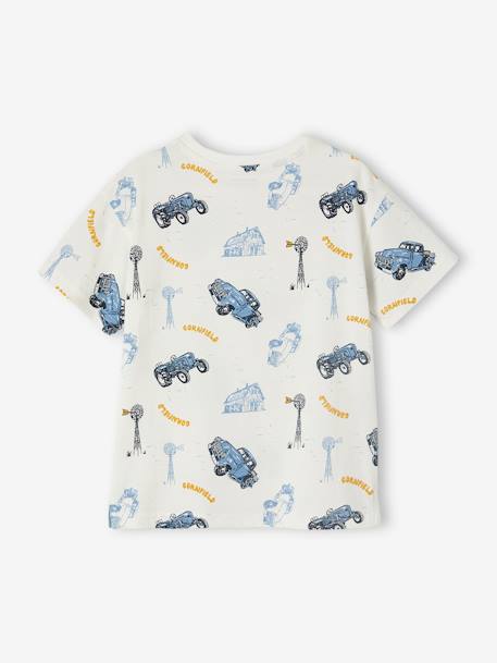 Tee-shirt motifs farmer garçon blanc imprimé 3 - vertbaudet enfant 