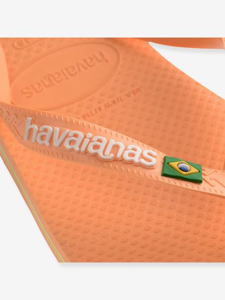 Tongs enfant Brasil Logo HAVAIANAS® jaune+pêche 9 - vertbaudet enfant 