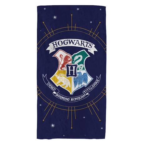 Drap de plage HARRY POTTER - POUDLARD. Taille : 75x150 cm BLEU 2 - vertbaudet enfant 