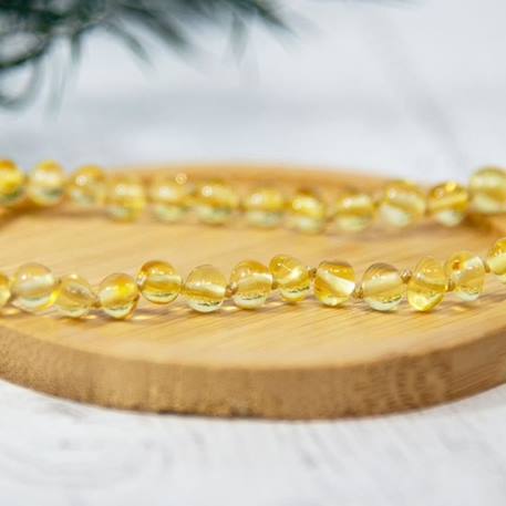 Collier d'ambre - Bébé/Nourrisson - Lemon -Soulage les poussées dentaires -Pierres naturelles -Idée cadeau -Puériculture - Bienfaits JAUNE 3 - vertbaudet enfant 