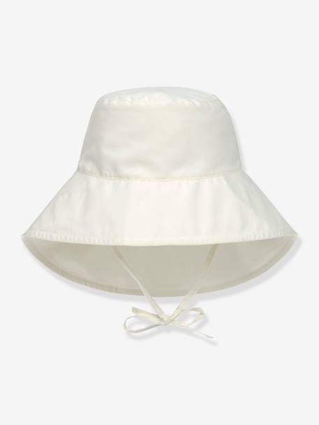 Chapeau de soleil protège nuque anti-UV LÄSSIG écru+rose poudré+vert 1 - vertbaudet enfant 