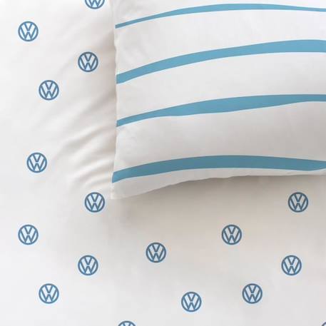 Parure de lit imprimée 100% coton, VOLKSWAGEN VIBES 140x200 cm BLANC 2 - vertbaudet enfant 