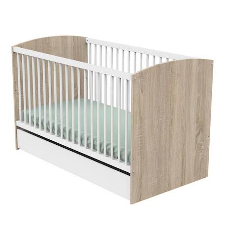 Little Big Bed 140x70 Access Blanc Bois MARRON 2 - vertbaudet enfant 