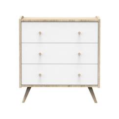 Commode 3 tiroirs Access Blanc Bois  - vertbaudet enfant