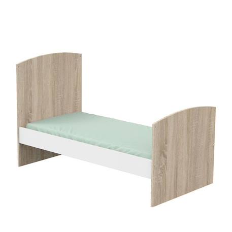 Little Big Bed 140x70 Access Blanc Bois MARRON 3 - vertbaudet enfant 