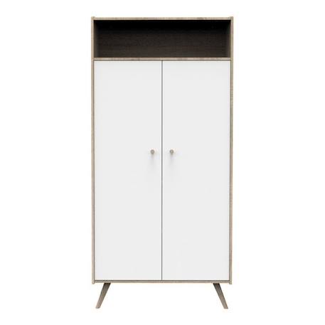 Armoire 2 portes, 1 niche Access Blanc Bois MARRON 1 - vertbaudet enfant 