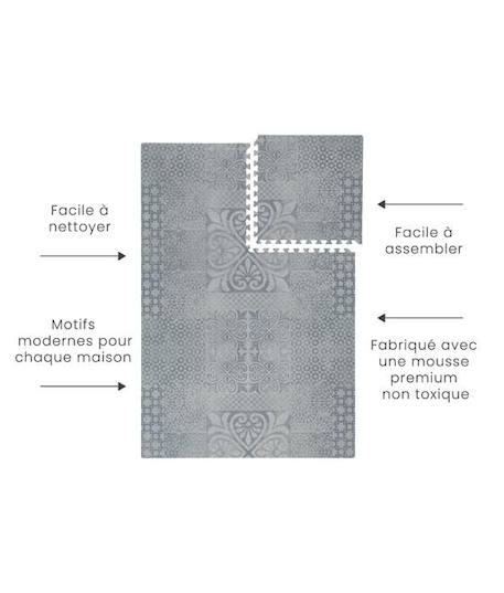 Tapis de Jeu Prettier Puzzle Toddlekind Gris - Taille 120x180cm - Mousse Eco-Responsable EVA GRIS 5 - vertbaudet enfant 