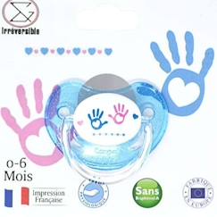 -Sucette bébé physiologique 0-6 mois - Les mains - cadeau de naissance - impression de qualité résistante aux stérilisations