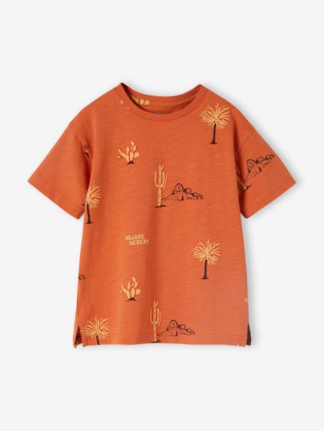 Tee-shirt motif désert garçon abricot 1 - vertbaudet enfant 