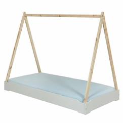 Lit empilable cabane avec matelas 90x190 cm Jelly gris - AKITEN RETAIL  - vertbaudet enfant