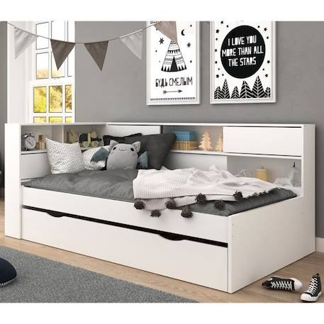 Pack lit cosy avec matelas Play   Blanc 90x190 cm BLANC 2 - vertbaudet enfant 