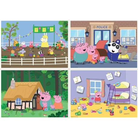 Puzzles progressifs Peppa Pig - EDUCA - MULTI 4 JUNIOR - 50 à 150 pièces - Pour enfants de 3 ans et plus ROSE 2 - vertbaudet enfant 