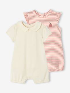 Bébé-Pyjama, surpyjama-Lot de 2 combi-shorts  naissance