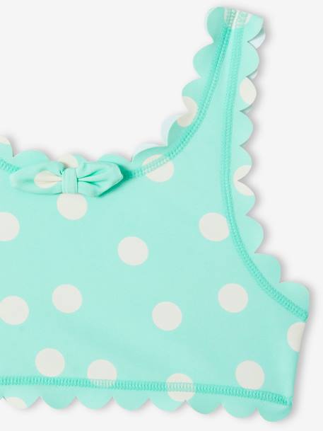 Maillot de bain 2 pièces à pois fille vert d'eau 3 - vertbaudet enfant 