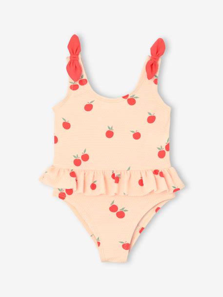 Bébé-Maillot de bain, accessoires de plage-Maillot de bain 1 pièce pommes bébé fille