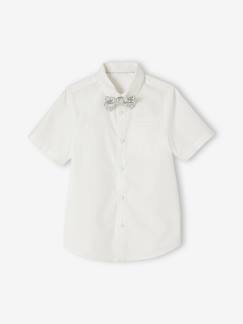 Chemise cérémonie noeud pap amovible garçon manches courtes  - vertbaudet enfant