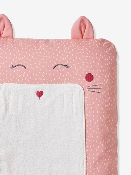 Housse matelas à langer personnalisable CHAT rose imprimé 5 - vertbaudet enfant 