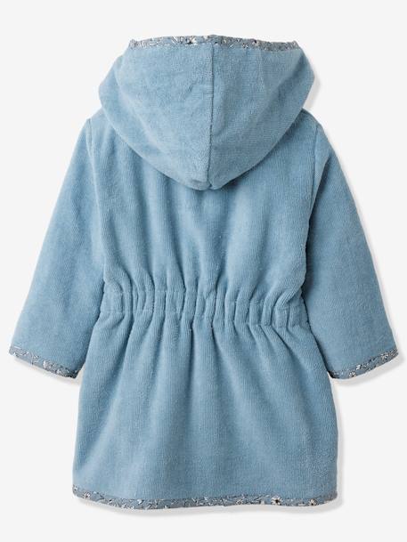 Peignoir bébé personnalisable INDIA, avec coton recyclé bleu imprimé 3 - vertbaudet enfant 