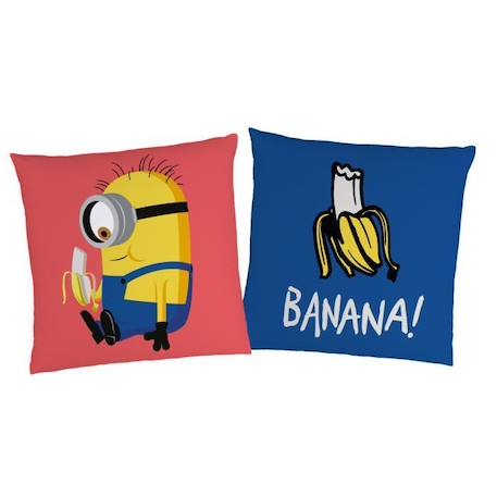 Coussin carré deux faces imprimées les Minions - Taille : 40x40 cm JAUNE 2 - vertbaudet enfant 